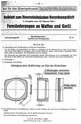 How to wire-wrap a wood MG42 stock for reinforcement