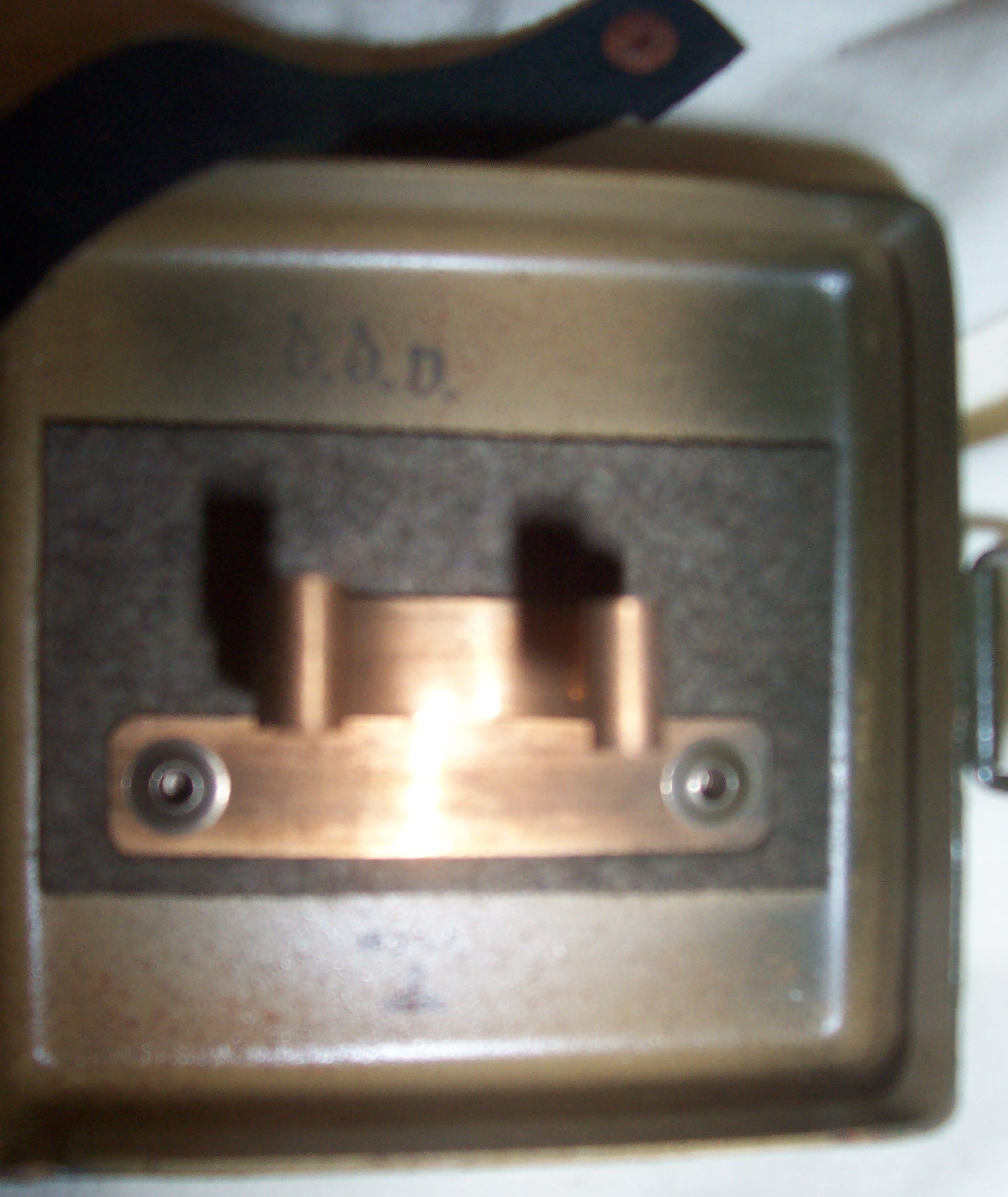 Battery box inside lid closeup
